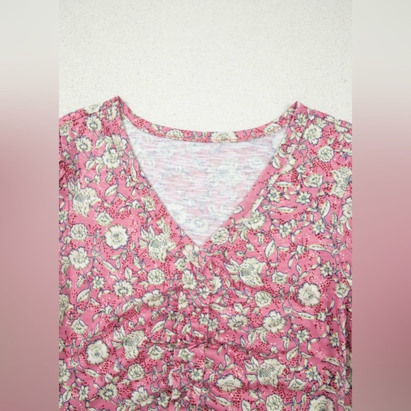 Floral Pink Short Sleeve Tee - Picture 9 of 16
